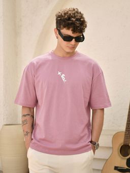 Louis Stitch - Pink Rock Ballad Printed Oversized T-Shirt