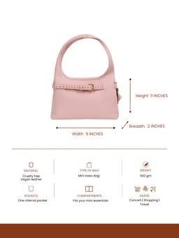Tann Trim - Pink Polka Hobo Bag