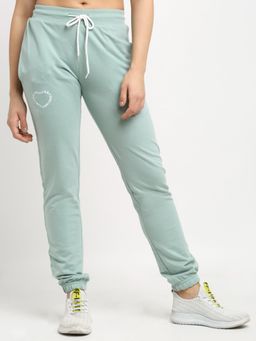 Club York - Women Green Solid Straight-Fit Joggers