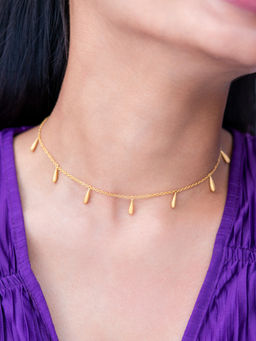 Shaya by CaratLane - 925 Silver Shaya by CaratLane Grow With The Flow Choker in Gold Plated