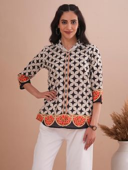FASHOR - Multi-Colour Printed Straight Fit Kurti