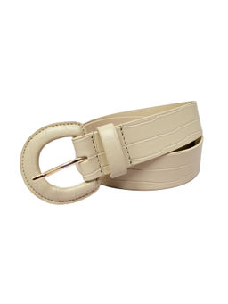 BELWABA - Beige Genuine Leather Womens Belt