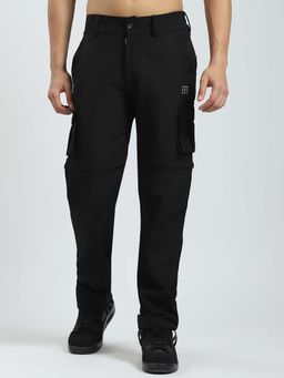 Rock.it - Black Solid Regular Fit Cargo