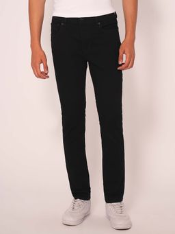 Selected - Black Solid Slim Fit Jeans