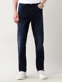 Arrow Newyork - Blue Solid Regular Fit Jeans