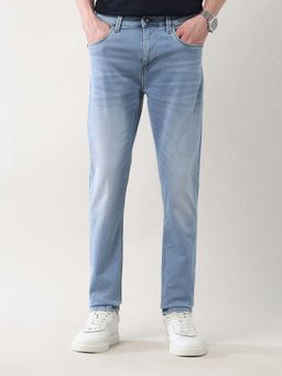 Arrow Newyork - Blue Solid Slim Fit Jeans