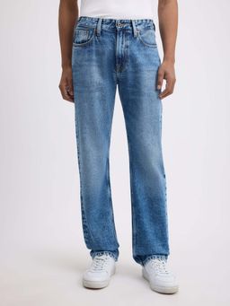 Pepe Jeans - Blue Solid Straight Fit Jeans