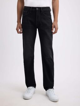 Pepe Jeans - Black Solid Straight Fit Jeans