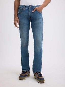 Pepe Jeans - Blue Solid Straight Fit Jeans
