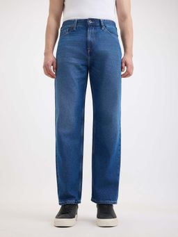 Pepe Jeans - Blue Solid Relaxed Fit Jeans