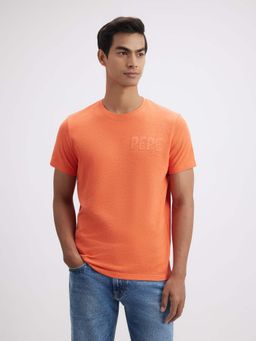 Pepe Jeans - Orange Printed Slim Fit T-Shirt