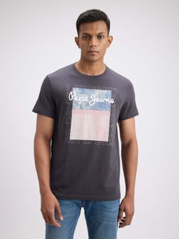 Pepe Jeans - Grey Printed Slim Fit T-Shirt