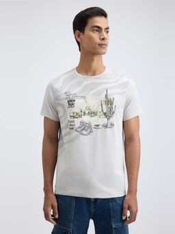 Pepe Jeans - Grey Printed Slim Fit T-Shirt