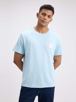 Pepe Jeans - Blue Printed Relaxed Fit T-Shirt