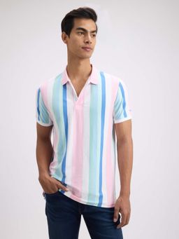 Pepe Jeans - Multi-Color Stripes Regular Fit Polo T-Shirt