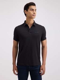 Pepe Jeans - Black Solid Regular Fit Polo T-Shirt