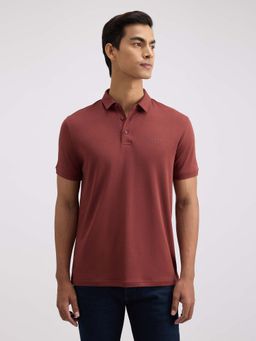 Pepe Jeans - Brown Solid Regular Fit Polo T-Shirt
