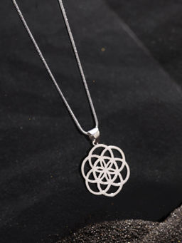 VIRAASI - Men Silver-Toned Bohemian Necklace