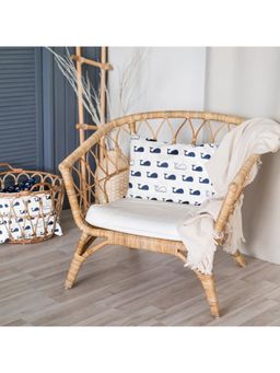 The Baby Atelier - 100% Organic Baby Pillow Cover with Filler Dolphin (12 x 15 inches)