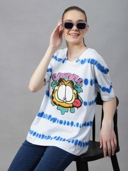 Free Authority - Multi-Color Garfield Printed T-Shirt for Women