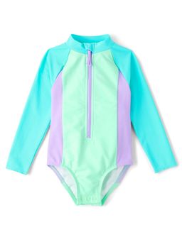 The Children's Place - Girls Colorblock Rashguard One Piece Swimsuit