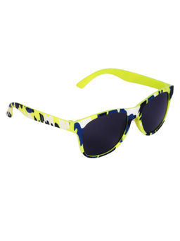 Spiky - Yellow Frame Black Lense Wayfarer UV Protection Sunglass Prnt_Ylw_Multi