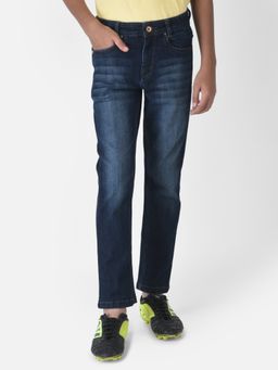 CRIMSOUNE CLUB - Boy Navy Blue Light Fade Jeans