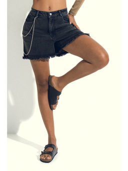 SOTBELLA - Washed Black Utility Shorts