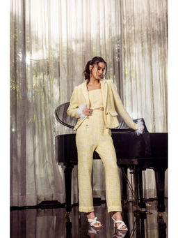 Parneet Gujral - Crinitus Top with Pant and Jacket (Set of 3)