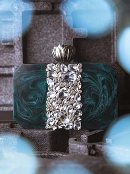 NR by Nidhi Rathi - Embellished Green Clutch