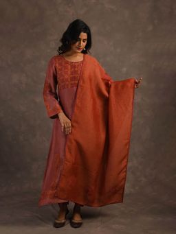 Naina Arunima - Multi-Color Kurta & Dupatta & Applique Embroidery With Cotton Pant (Set of 3)