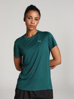 Puma - RUN FAVORITE Women Green T-Shirt