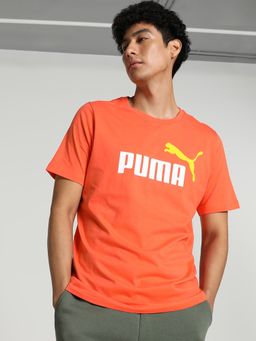 Puma - Essentials 2 Col Logo Men Orange T-Shirt