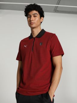 Puma - Ferrari Style 2 Tone Polo Men Red T-Shirt