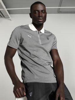 Puma - Ferrari Style 2 Tone Polo Men Grey T-Shirt