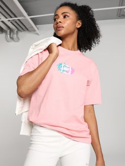 Puma - DOWNTOWN Relaxed Graphic Women Pink T-Shirt