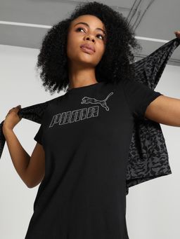Puma - Essentials ANIMAL Women Black T-Shirt