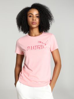 Puma - Essentials ANIMAL Women Pink T-Shirt