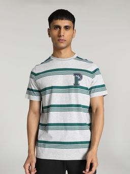 Puma - SQUAD Stripe Men Grey T-Shirt