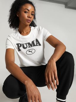 Puma - SQUAD Graphic Women White T-Shirt