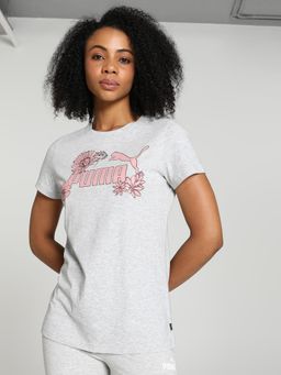 Puma - Essentials+ Graphic Women Grey T-Shirt
