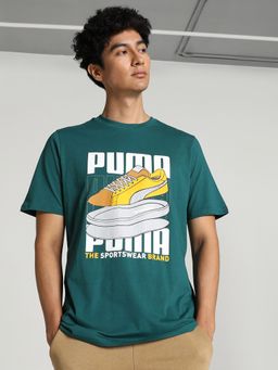 Puma - GRAPHICS Sneaker Men Green T-Shirt