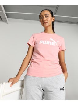 Puma - Essentials Logo Women Pink T-Shirt