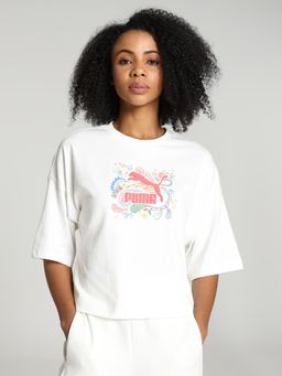 Puma - Classics Oversized Women White T-Shirt