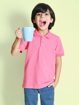 Nusyl - Solid Bubblegum Pink Boys Polo T-Shirt