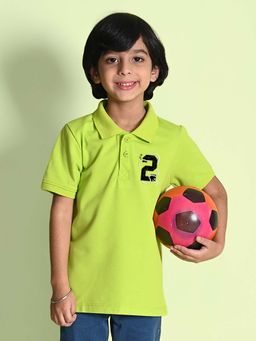 Nusyl - Number 2 Printed Bubblegum Pink Boys Polo T-Shirt