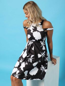 PINACOLADA - Womens Black & White Floral Dress
