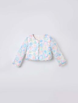 Blue Giraffe - Girls Multi-Color Elegant Party Wear Top