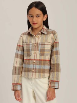 VERO MODA - Girls Multi- Color Checks Print Shirt