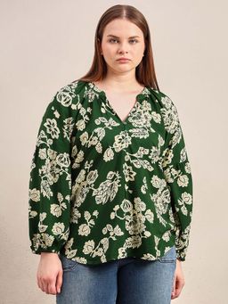 VERO MODA - Women Green Floral Top